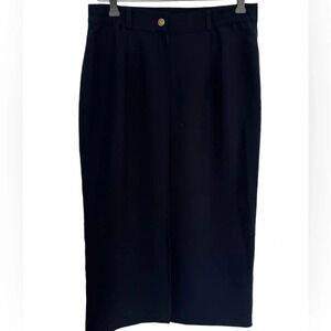 Emotions navy blue  skirt with decorative buttons size